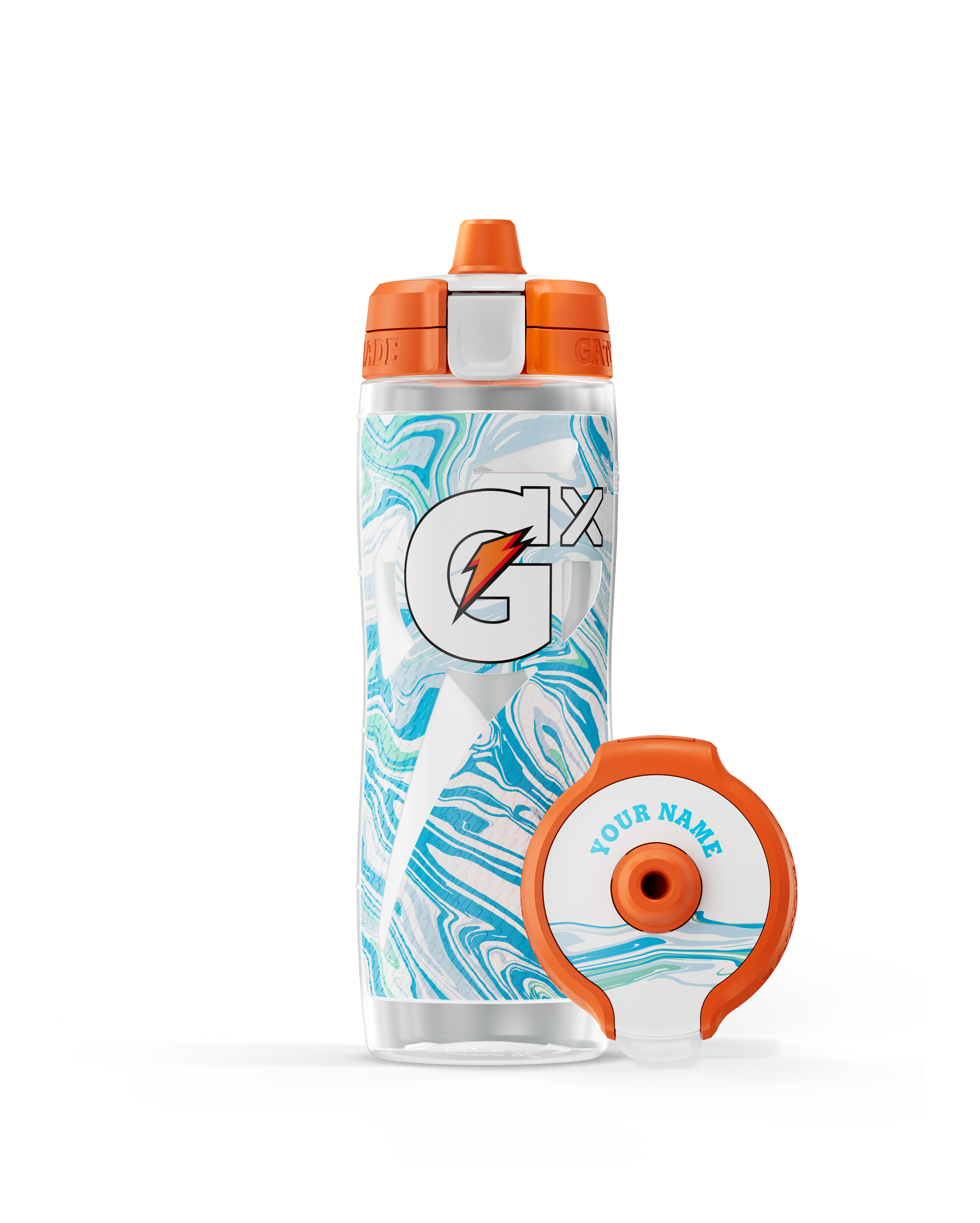 Gx Patterned Water Bottle - Clear